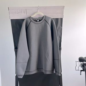 Puma Stampd Ragian crew sweatshirt. Dark heather gray. Size XL. New w/ tags